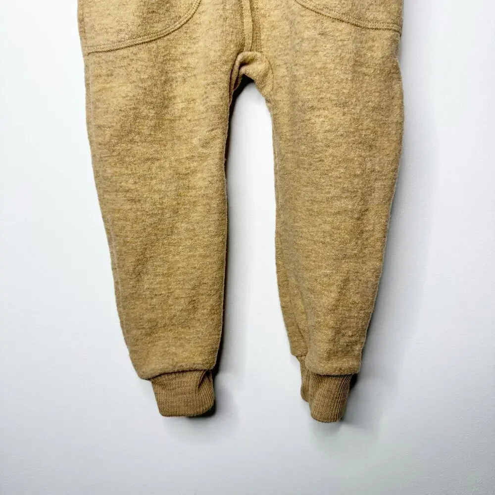 Engel Virgin Wool Fleece Hooded Overall Camel 2-4Y Toddler NWT